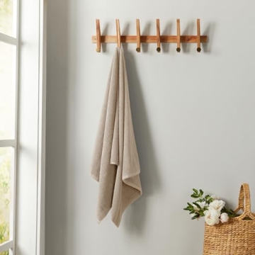 Great Bay Home Taupe Hand Towels - Luxurious 6 Pack for Everyday Use