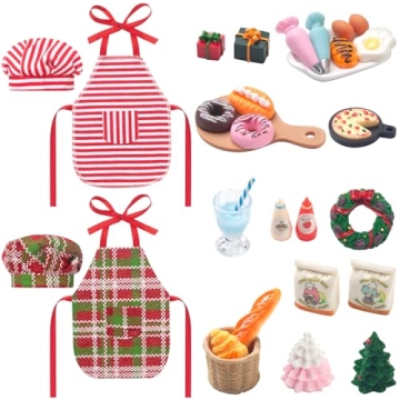 SUNEZLGO 30 PCS Christmas Elf Accessories Baker Decor