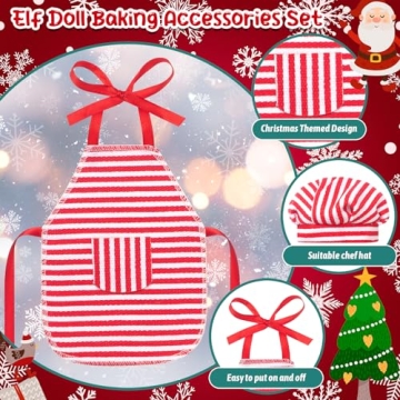 SUNEZLGO 30 PCS Christmas Elf Accessories Baker Decor