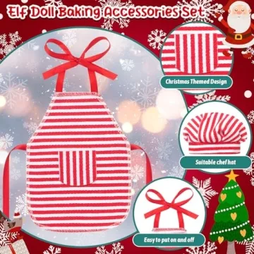 SUNEZLGO 30 PCS Christmas Elf Accessories Baker Decor