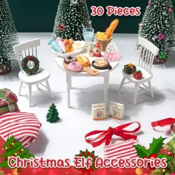 SUNEZLGO 30 PCS Christmas Elf Accessories Baker Decor