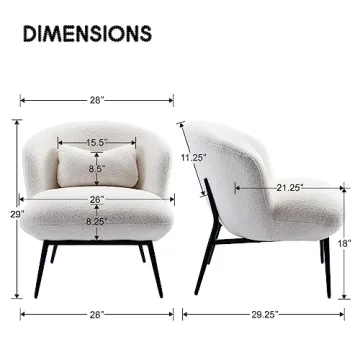 DUOMAY Stylish Accent Chairs Set of 2 for Modern Living