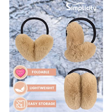 Simplicity Furry Winter Ear Warmers - Foldable Earmuffs