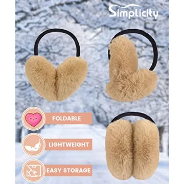 Simplicity Furry Winter Ear Warmers - Foldable Earmuffs