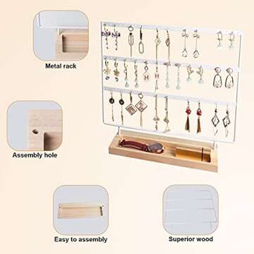 Sovia Earring Organizer - 3-Tier Jewelry Holder Stand