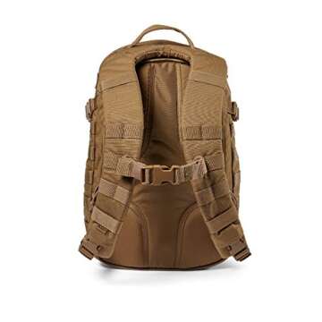 5.11 Tactical Backpack – Rush 12 2.0 – Military Molle Pack, CCW with Multiple Compartments, 24 Liter, Small, Style 56561, Kangaroo