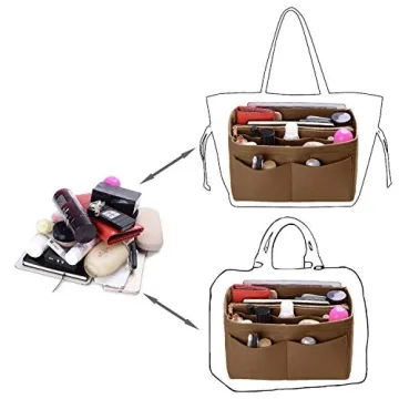 ZTUJO Purse Organizer - Stylish Felt Insert for Handbags