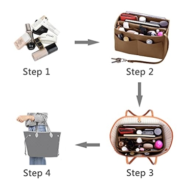 ZTUJO Purse Organizer - Stylish Felt Insert for Handbags