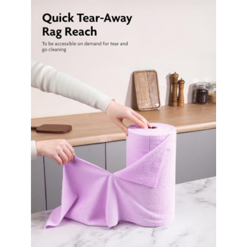 Versatile Microfiber Cleaning Cloth Roll - 75 Pack