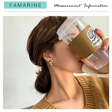 FAMARINE Chunky Gold Hoop Earrings for Women and Men