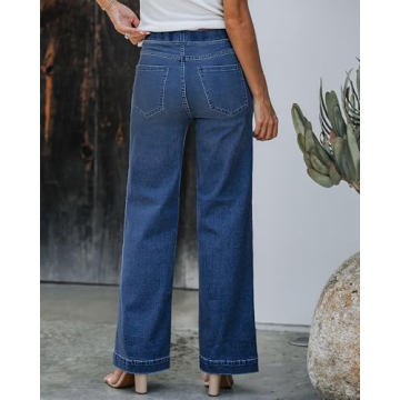 GRAPENT Casual Work Outfits for Women Womans Jeans Women Fashion Womens Bottoms Going Out Jeans Womens Chinos Jeans Business Casual Women Color Nightfall Blue Size XL X-Large Size 16 Size 18