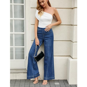 GRAPENT Casual Work Outfits for Women Womans Jeans Women Fashion Womens Bottoms Going Out Jeans Womens Chinos Jeans Business Casual Women Color Nightfall Blue Size XL X-Large Size 16 Size 18