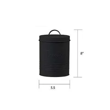 Stylish Amici Pet Retro Treats Canister, 72oz Black