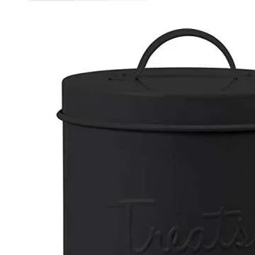 Stylish Amici Pet Retro Treats Canister, 72oz Black