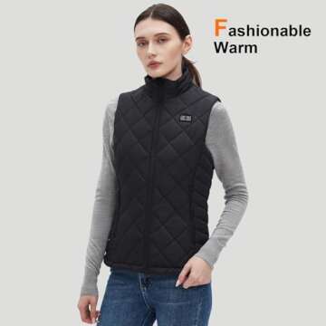 Glaais Women's Heated Vest with 16000mAh Battery Pack