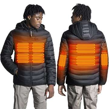 ANTARCTICA GEAR Heated Jacket, Lightweight Heating Jackets with 12V/5A Power Bank, 6 Areas Winter Co...