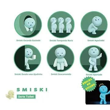 Dreams Smiski Glow in The Dark Figure, Toilet Series, Random Style, 1 Pack