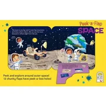 Peek-a-Flap Space Children's Lift-a-Flap Board Book - Planets, Solar System, Outer Space, Rockets & ...