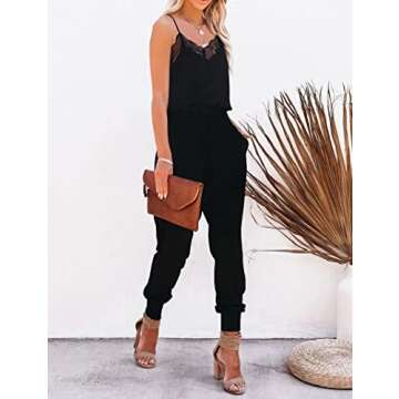 Lacozy Plus Size Jumpsuit with Pockets and Ruffles