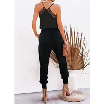 Lacozy Plus Size Jumpsuit with Pockets and Ruffles