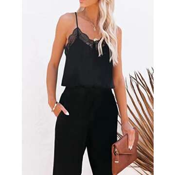 Lacozy Plus Size Jumpsuit with Pockets and Ruffles