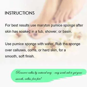 Maryton Pumice Sponge for Smooth Feet and Pedicure Care