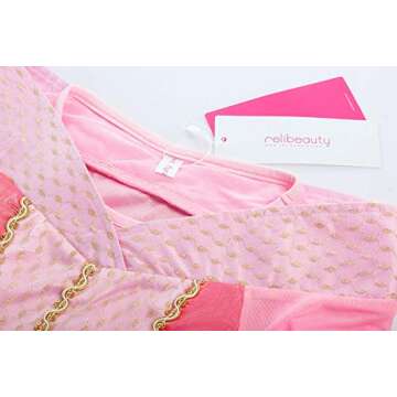 ReliBeauty Girls Princess Dress, 4T, Pink Costume