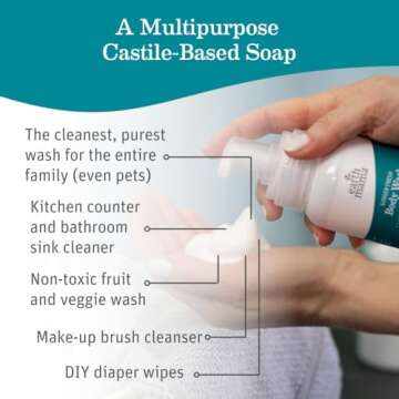 Earth Mama Ginger Fresh Foaming Hand Soap and All Purpose Body Wash for Sensitive Skin, Liquid Casti...