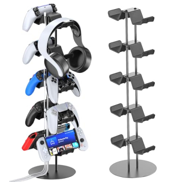 Kytok Gamer Gifts, Headset Stand 5 Tiers with Cable Organizer, Controller Stand Compatible with PS5/...