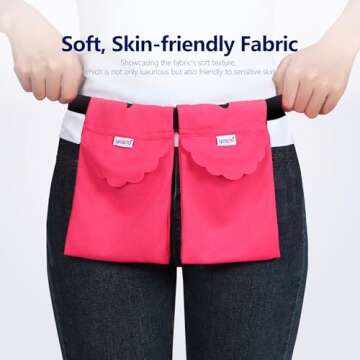 Yesito Mastectomy Drainage Pouch and Shower Support Adjustable Comfort (Pink)