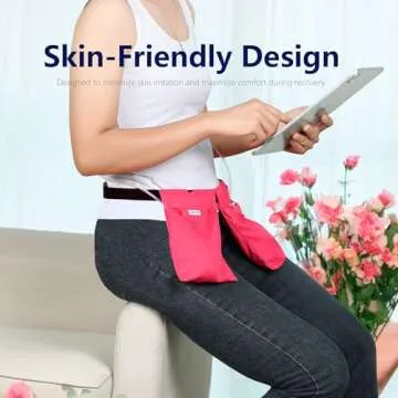 Yesito Mastectomy Drainage Pouch and Shower Support Adjustable Comfort (Pink)