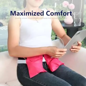 Yesito Mastectomy Drainage Pouch and Shower Support Adjustable Comfort (Pink)