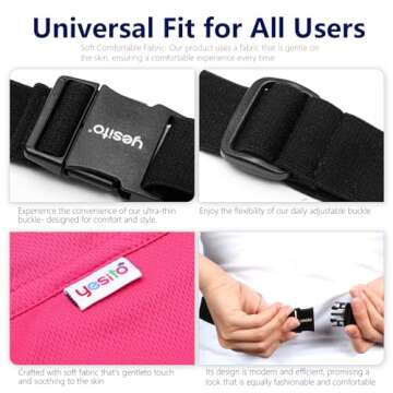 Yesito Mastectomy Drainage Pouch and Shower Support Adjustable Comfort (Pink)