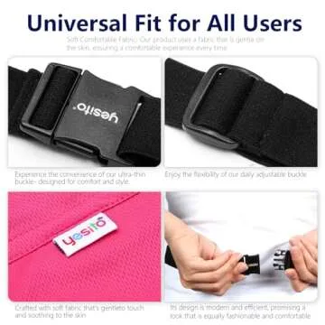 Yesito Mastectomy Drainage Pouch and Shower Support Adjustable Comfort (Pink)