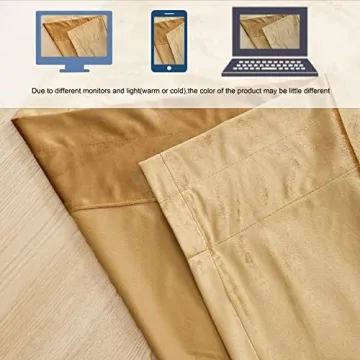 Luxury Golden Velvet Blackout Curtains for Elegance
