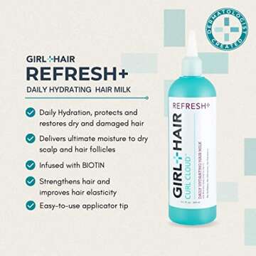 G+H REFRESH+ Daily Hydrating Hair Milk | Deep Hydration to Restore Dry Hair, Refresh Scalp | Aloe Ve...