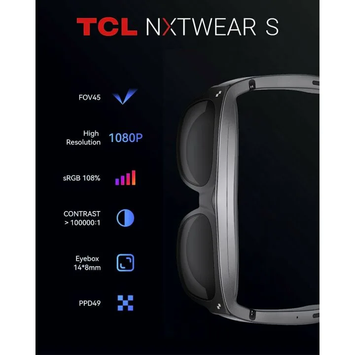 RayNeo AR Glasses - TCL NXTWEAR S with 201" Display