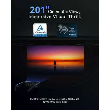 RayNeo AR Glasses - TCL NXTWEAR S with 201" Display