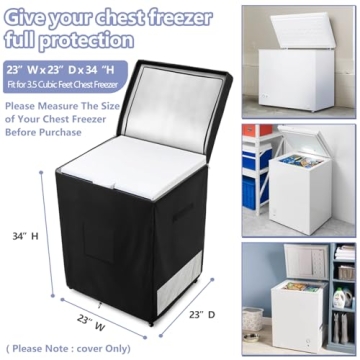 Heavy Duty Outdoor Freezer Cover - 100% Waterproof