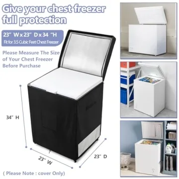 Heavy Duty Outdoor Freezer Cover - 100% Waterproof