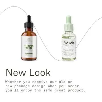Dr. Amy Myers Vitamin D3 K2 Liquid Drops - 5 Drops Contain 5000 IU VIT D3, 50 MCG Vitamin K2 MK-7 - Support Immune System Function, Energy Level, Healthy Bones - Non-GMO, Tasteless, 1 OZ Liquid