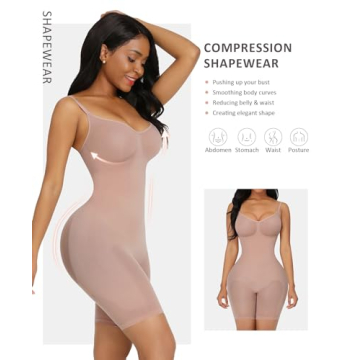 FeelinGirl Bodysuit High Waist Shapewear Butt Lifter
