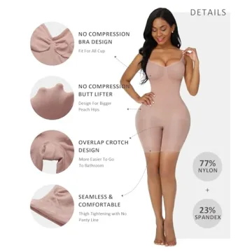 FeelinGirl Bodysuit High Waist Shapewear Butt Lifter