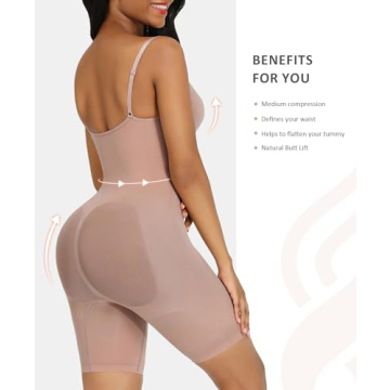 FeelinGirl Bodysuit High Waist Shapewear Butt Lifter