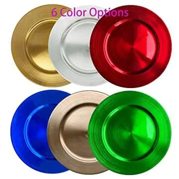 Elegant Gold Charger Plates for Any Occasion - 6 Pack