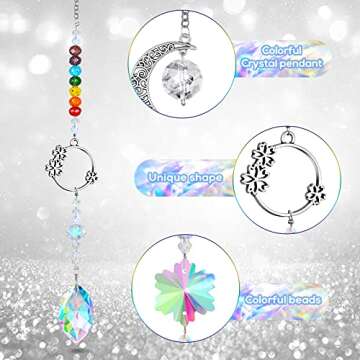 Colorful 7 Pieces Sun Catcher Crystals for Home Decor