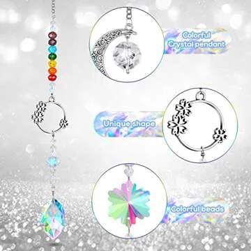 Colorful 7 Pieces Sun Catcher Crystals for Home Decor