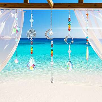 Colorful 7 Pieces Sun Catcher Crystals for Home Decor