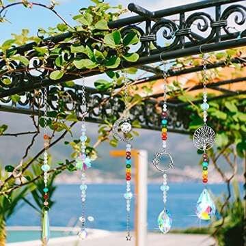 Colorful 7 Pieces Sun Catcher Crystals for Home Decor
