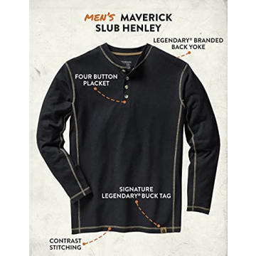 Legendary Whitetails Maverick Slub Henley Shirt for Men